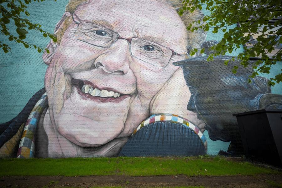 Muurschildering Gaston Berghmans