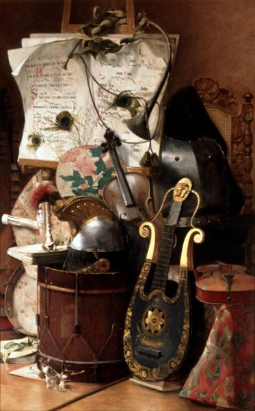 Groep met diverse instrumenten (1889) door Elisa Maréchalle