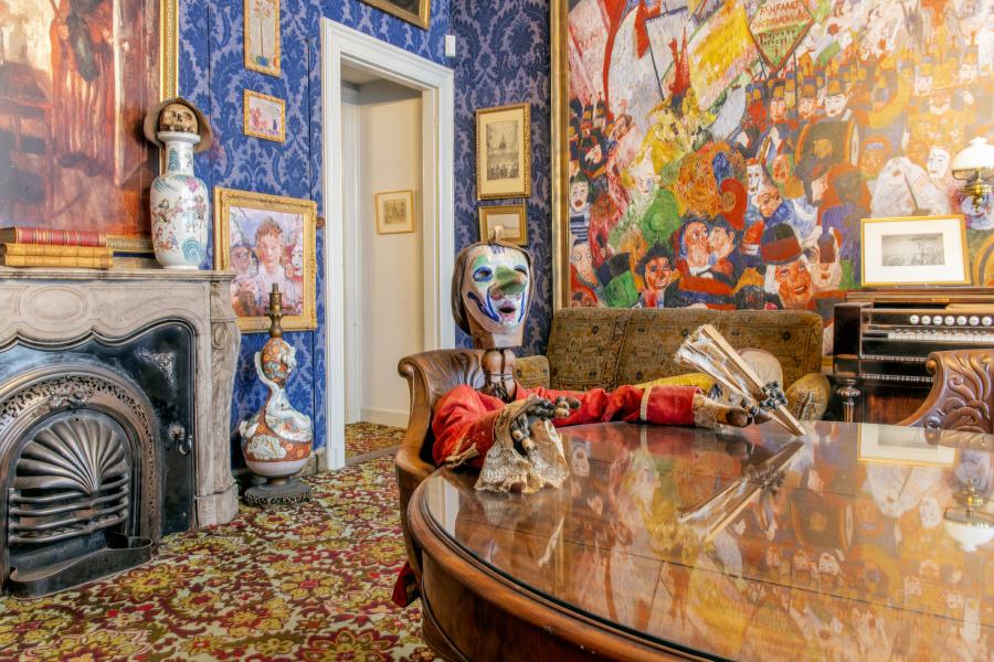 Interieur blauw salon