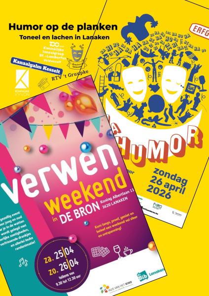 Poster van het verwenweekend en de erfgoeddag in Lanaken
